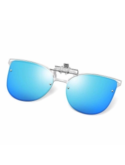 Polarized Clip-on Sunglasses Anti-Glare UV 400 Protection Aviator/Cateye Sun Glasses Clip On Prescription Glasses