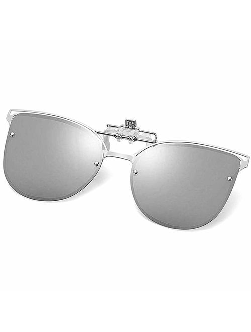 Polarized Clip-on Sunglasses Anti-Glare UV 400 Protection Aviator/Cateye Sun Glasses Clip On Prescription Glasses