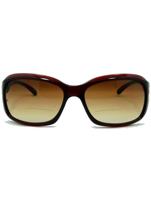 In Style Eyes Circle Power, Nearly Invisible Line Bifocal Sunglasses