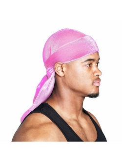 Snatched Flames Velvet Du-Rag-Premium Quality-Wave Cap Long Straps