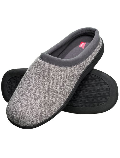 Hanes Men's Memory Foam Indoor Outdoor Clog Slipper Shoe with Fresh IQ