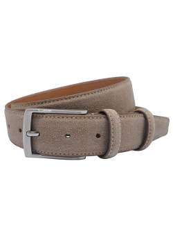 Ground Mind Extra Thickness Suede Leather Belt for Men Casual Jeans & Dress Belts 34mm Wide