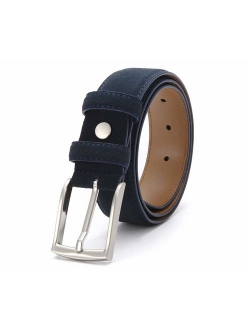 Ground Mind Extra Thickness Suede Leather Belt for Men Casual Jeans & Dress Belts 34mm Wide