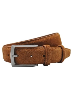 Ground Mind Extra Thickness Suede Leather Belt for Men Casual Jeans & Dress Belts 34mm Wide