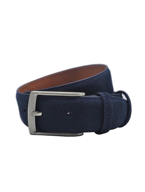 Ground Mind Extra Thickness Suede Leather Belt for Men Casual Jeans & Dress Belts 34mm Wide