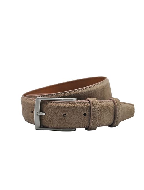 Ground Mind Extra Thickness Suede Leather Belt for Men Casual Jeans & Dress Belts 34mm Wide