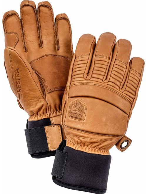 Hestra Leather Fall Line - Short Freeride 5-Finger Snow Glove with Superior Grip for Skiing and Mountaineering