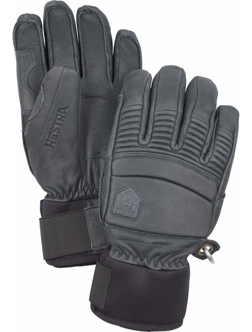 Hestra Leather Fall Line - Short Freeride 5-Finger Snow Glove with Superior Grip for Skiing and Mountaineering