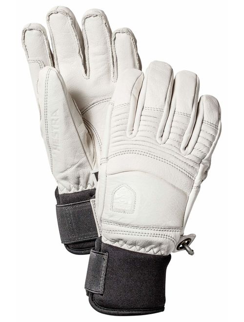 Hestra Leather Fall Line - Short Freeride 5-Finger Snow Glove with Superior Grip for Skiing and Mountaineering