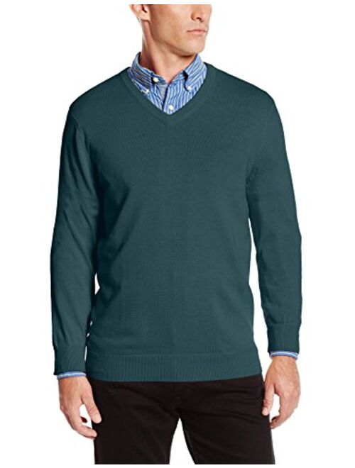 IZOD Men's Fieldhouse V-Neck Solid 12 Gauge Sweater