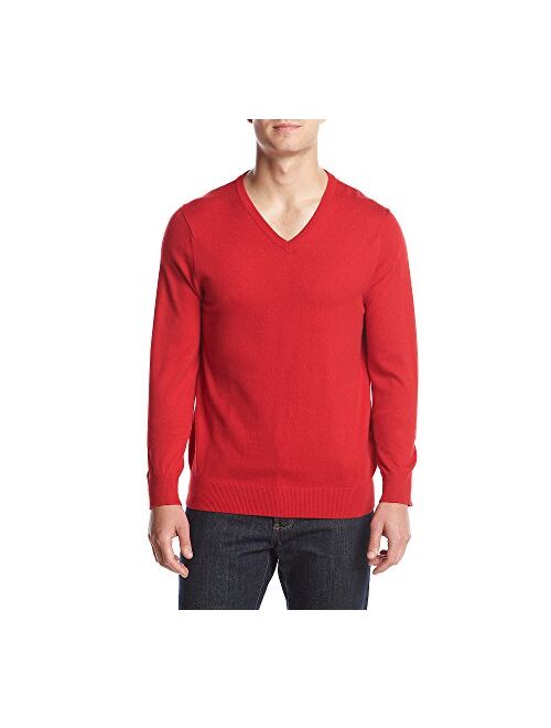 IZOD Men's Fieldhouse V-Neck Solid 12 Gauge Sweater