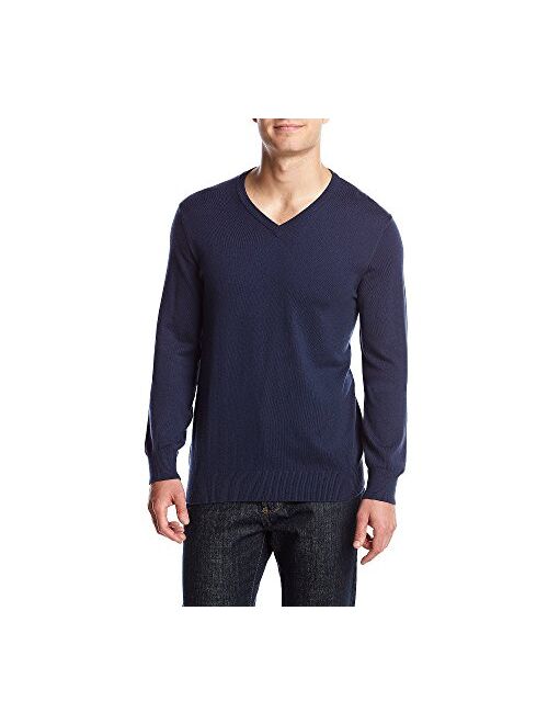 IZOD Men's Fieldhouse V-Neck Solid 12 Gauge Sweater