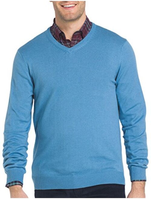 IZOD Men's Fieldhouse V-Neck Solid 12 Gauge Sweater