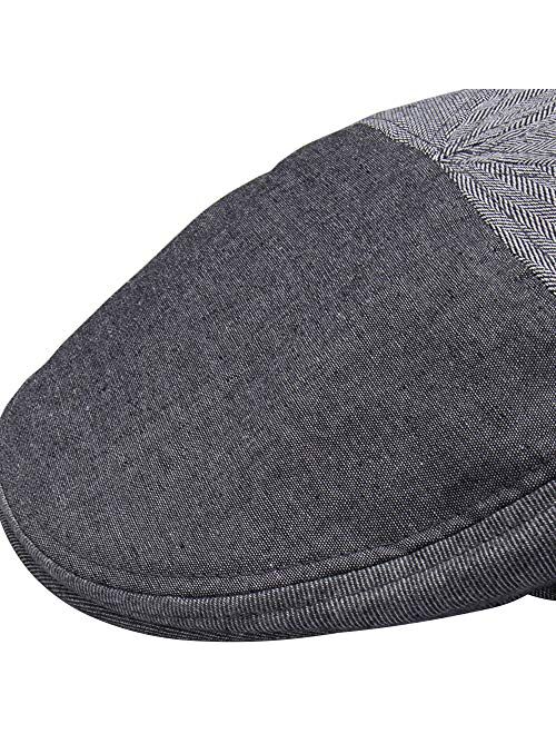 Dockers Men's Ivy Newsboy Hat, Ash, Small/Medium