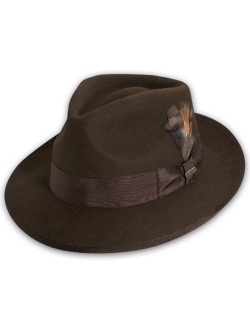 Classico Men's Wool Felt Snap Brim Fedora