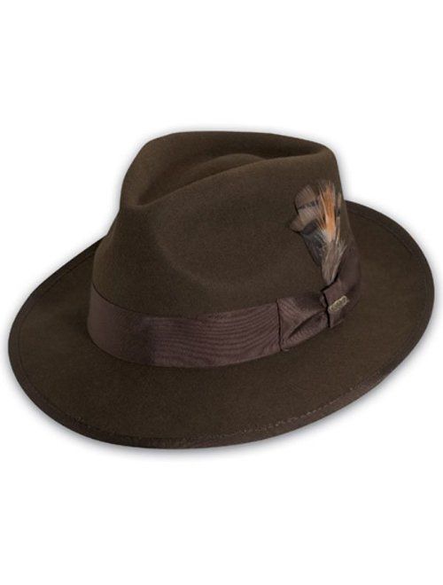 Scala Classico Men's Wool Felt Snap Brim Fedora