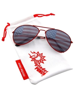 grinderPUNCH American Flag Aviator Sunglasses Glasses