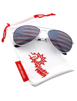 grinderPUNCH American Flag Aviator Sunglasses Glasses