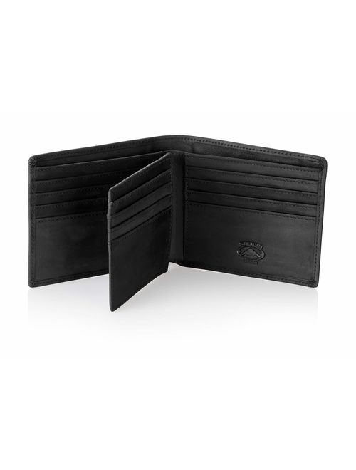 Stealth Mode Leather Bifold Wallet for Men With ID Window and RFID Blocking