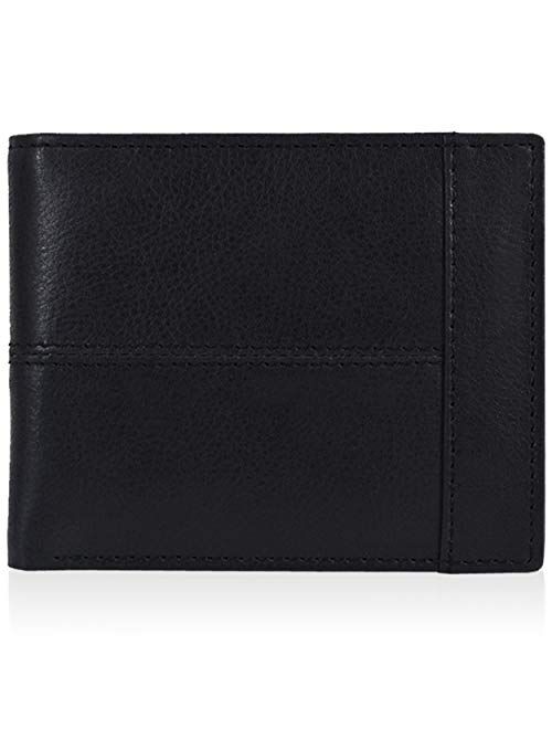 Front Pocket Wallet for Men - RFID Blocking Leather Bifold Wallet with ID Window