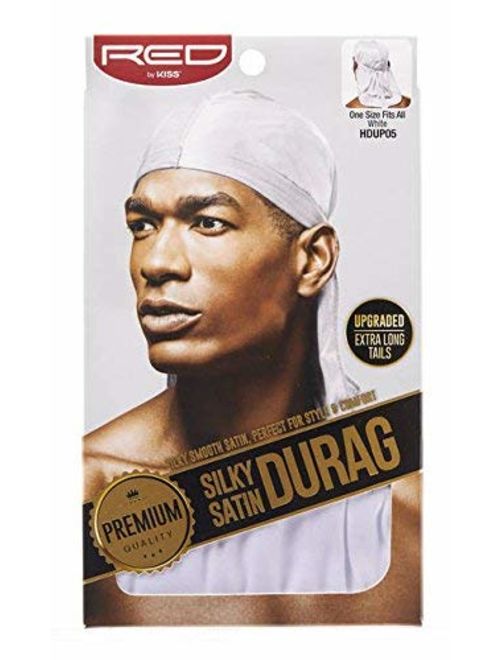 RED BY KISS Premium Silky Satin DURAG Men's Cap Doo RAG