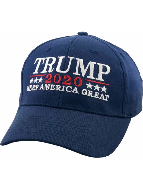 Make America Great Again Our President Donald Trump Slogan with USA Flag Cap Adjustable Baseball Hat Red