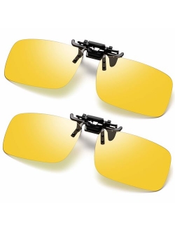 Polarized Clip-on Sunglasses Anti-Glare Driving Glasses for Prescription Glasses