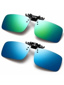 Polarized Clip-on Sunglasses Anti-Glare Driving Glasses for Prescription Glasses