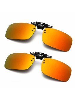 Polarized Clip-on Sunglasses Anti-Glare Driving Glasses for Prescription Glasses