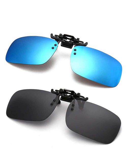 Polarized Clip-on Sunglasses Anti-Glare Driving Glasses for Prescription Glasses