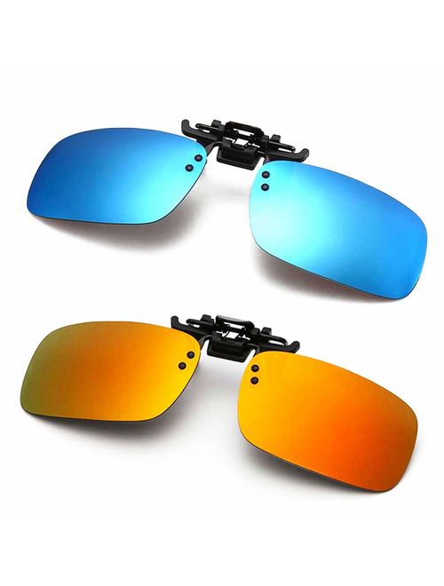 Polarized Clip-on Sunglasses Anti-Glare Driving Glasses for Prescription Glasses