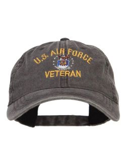 e4Hats.com US Air Force Veteran Military Embroidered Washed Cap