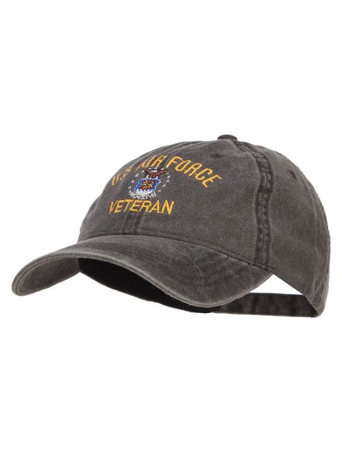 e4Hats.com US Air Force Veteran Military Embroidered Washed Cap