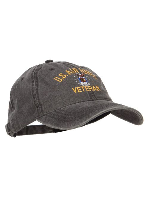 e4Hats.com US Air Force Veteran Military Embroidered Washed Cap