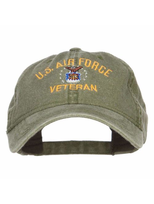 e4Hats.com US Air Force Veteran Military Embroidered Washed Cap