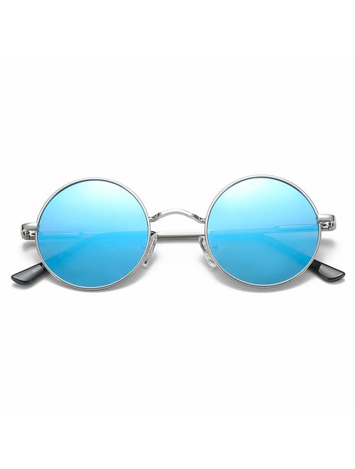 COASION Retro Small Round Polarized Sunglasses John Lennon Style Circle UV400 Sun Glasses