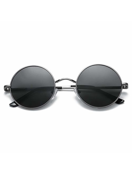 COASION Retro Small Round Polarized Sunglasses John Lennon Style Circle UV400 Sun Glasses