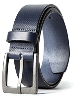 Lebrutt Genuine Men's Leather Belt, Casual Jeans Belt for Men