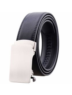 Go-Tan Men's Ratchet Dress Leather Belt Adjustable Belt for Men Trim To Fit