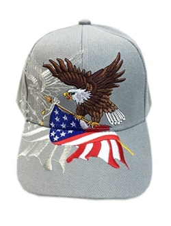 aesthetinc Patriotic American Flag Design Baseball Cap USA 3D Embroidery