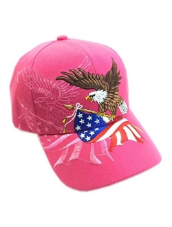 aesthetinc Patriotic American Flag Design Baseball Cap USA 3D Embroidery