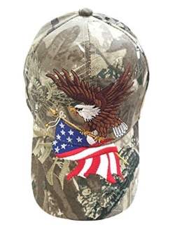 aesthetinc Patriotic American Flag Design Baseball Cap USA 3D Embroidery