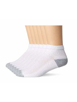 Mens FreshIQ X-Temp Comfort Cool Vent Ankle Socks, White/Grey