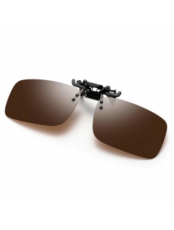 Polarized Clip on Sunglasses Anti-Glare UV 400 Protection Fishing Driving Sunglasses for Prescription Glasses