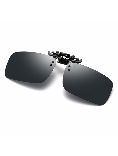 Polarized Clip on Sunglasses Anti-Glare UV 400 Protection Fishing Driving Sunglasses for Prescription Glasses