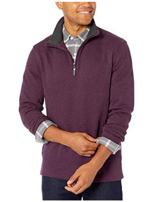 Amazon Essentials Men's Quarter-Zip French Rib Sweater