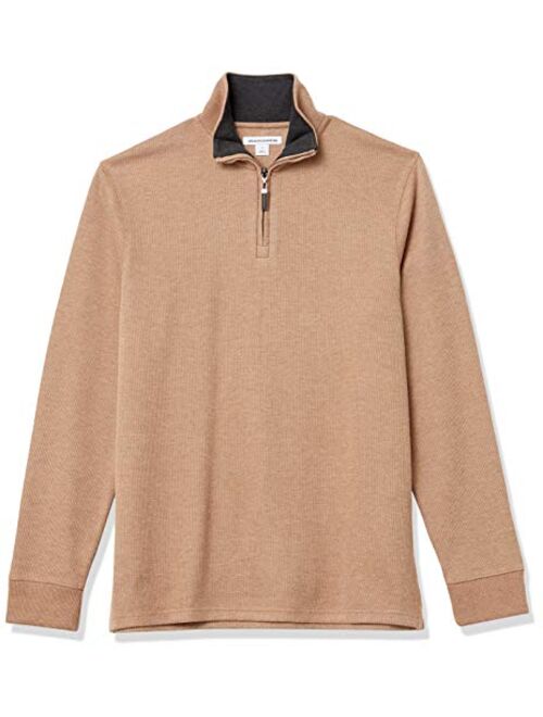 Amazon Essentials Men's Quarter-Zip French Rib Sweater