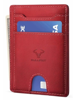 Slim Wallet,Bulliant Skinny Minimal Thin Pocket Wallet For Men 7Cards 3.15"x4.5",RFID Blocking,Gift-Boxed