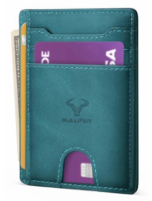 Slim Wallet,Bulliant Skinny Minimal Thin Pocket Wallet For Men 7Cards 3.15"x4.5",RFID Blocking,Gift-Boxed