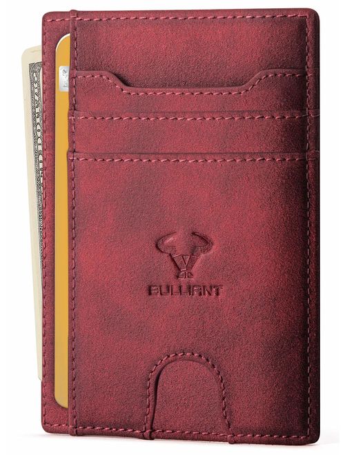 Slim Wallet,Bulliant Skinny Minimal Thin Pocket Wallet For Men 7Cards 3.15"x4.5",RFID Blocking,Gift-Boxed